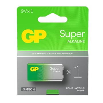 shumee Alkalna baterija 6LR61 9V (R9*) GP Super Alkaline G-TECH - 1 kos