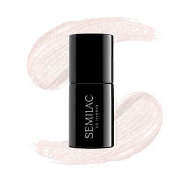 shumee SEMILAC lak za nohte Wedding Pearls 236 Peach Pearl Hybrid (brez HEMA) 7 ml