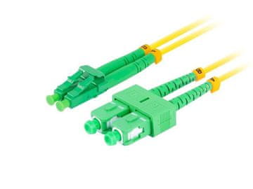 shumee Lanberg SM SC/APC-LC/APC DUPLEX 3.0MM LSZH G657A1 optični patchcord 1m rumene barve