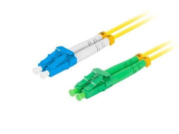 shumee Lanberg SM LC/UPC-SC/APC DUPLEX 3.0MM LSZH G657A1 0.5m rumen optični patchcord