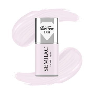 Semilac Prekrivna podlaga za hibridne lake za nohte Skin Tone, polprozorna, Natural Pink, 7 ml