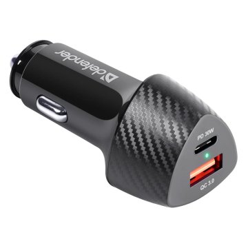shumee Avtomobilski polnilnik Defender UCA-92 USBx1 USB-Cx1 QC, PD Power Delivery