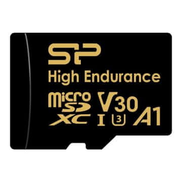 shumee Pomnilniška kartica Silicon Power microSDXC High Endurance Golden Series 64GB V30 UHS-1 U3 A1 4K UHD + adapter