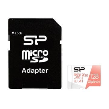 shumee Pomnilniška kartica Silicon Power microSDXC Superior 128GB V30 UHS-1 U3 A1 + ADAPTER
