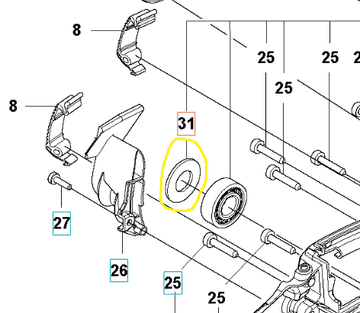 Husqvarna Pokrov ležaja 555 Husqvarna 596911301