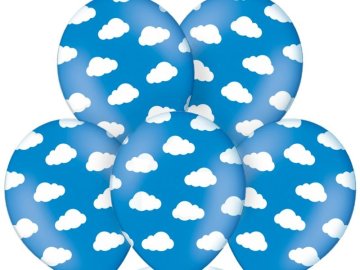 shumee Baloni v obliki oblaka, pastelno modri, 30 cm, 5 kosov.