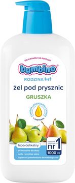 Nivea BAMBINO Family Izjemno nežen gel za prhanje z vonjem hruške 1000 ml
