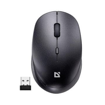 shumee Brezžična miška Defender AURIS MB-027, optična, brez klika, tiha, 1600 dpi, črna