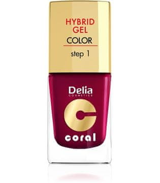 shumee Delia Cosmetics Coral Hybrid gel lak za nohte št. 18 marsala 11 ml