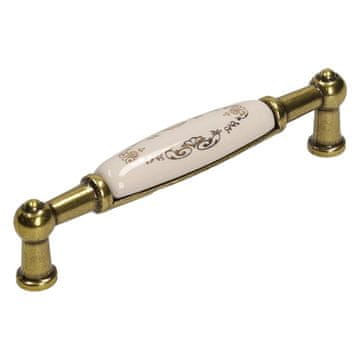 GAMET Ročaj UP21, antično zlato, porcelan MLK-3, 96 mm