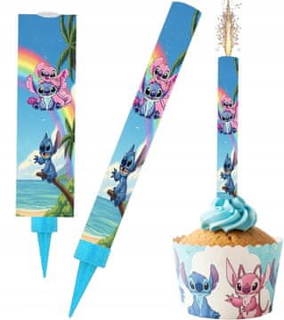 shumee FONTANA Torta Flare STICZ Stich Lilo Angel Kreacher Birthday 18cm