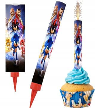 shumee FONTANA Tortni bakel za torto Modri ježek SONIK Pravljična igra Rojstni dan 18 cm