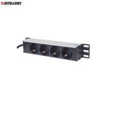 Intellinet Intellinet Rackmount Power Lock 10" 1U, 4 vtičnice 1,8 m