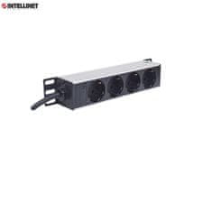Intellinet Intellinet Rackmount Power Lock 10" 1U, 4 vtičnice 1,8 m