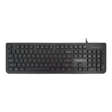 REBELTEC Rebeltec SOLIDERO USB žična tipkovnica črne barve