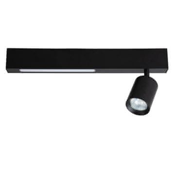 shumee Moderna stropna svetilka za dnevno sobo, črni trak, LED s spremenljivo barvo 5W + 1xGU10 MAGNET Milagro