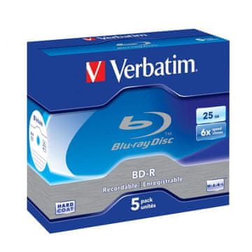 Verbatim BD-R Verbatim 6x 25GB (Jewel Case 5) Blu-ray trdi premaz