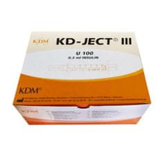 shumee Inzulinska brizga z iglo 0,3 ml U-100 G30 (0,30X8) KD-JECT III 100 kosov