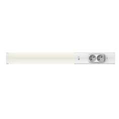 shumee Podsvetilna svetilka z vtičnicami 230 V, beli trak 60 cm za kuhinjo, pisarno, nevtralna barva, LED 18 W DUAL Eco-Light