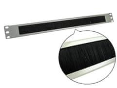 Lanberg AK-1101-S krtačna plošča za 19" 1U rack, siva