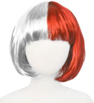 shumee Poljska pahljačasta lasulja bela in rdeča BOB Euro