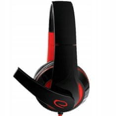 Esperanza Igralne slušalke Esperanza Condor z mikrofonom, črne in rdeče
