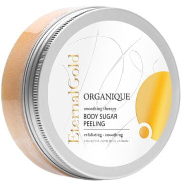 ORGANIQUE ORGANIQUE Gladilni sladkorni piling za telo Eternal Gold 200 ml