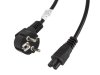 shumee Lanberg CEE 7/7 -> IEC 320 C5 napajalni kabel za prenosnik (sljuden) 3 m VDE črne barve