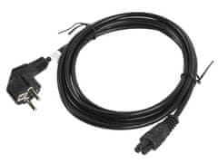 shumee Lanberg CEE 7/7 -> IEC 320 C5 napajalni kabel za prenosnik (sljuden) 3 m VDE črne barve