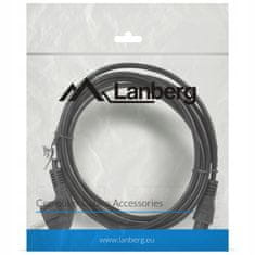shumee Lanberg CEE 7/7 -> IEC 320 C5 napajalni kabel za prenosnik (sljuden) 3 m VDE črne barve