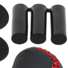 shumee UNIVERZALNO ČRNO USNJE + KROM + RDEČ NIT + KOMPLET EMBLEMI 5 & 6 HITROSTI