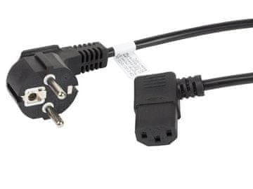 Lanberg Lanberg CEE 7/7 -> IEC 320 C13 napajalni kabel kotni 1,8 m VDE črne barve
