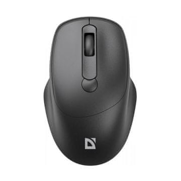 shumee Brezžična miška Defender FEAM MM-296, optična, brez klika, tiha, 1600 dpi, črna