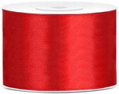 shumee RDEČ satenast trak Dekorativni poročni trak 50 mm 25 m