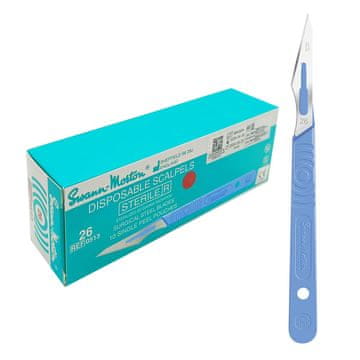 shumee Kirurški skalpel 26 sterilnih 10 kosov iz nerjavečega jekla Swann-Morton