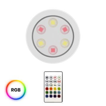 shumee Podsvetilna svetilka bela okrogla Ø7,5 cm zatemnljiva daljinski upravljalnik USB-C baterija spremenljiva barva RGB LED 0,6 W JOJO Eko-Light