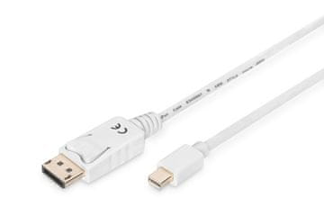 Digitus DIGITUS DisplayPort kabel DP/M-DPmini/M, 1.1a bel, 2 m