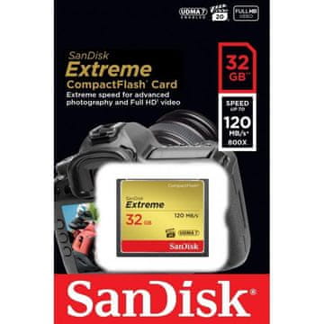 shumee SanDisk Extreme 32GB 120/85MB/s CompactFlash pomnilniška kartica