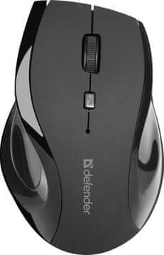 Defender Brezžična optična miška Defender ACCURA MM-295, 1600 dpi, 6 pik, črna