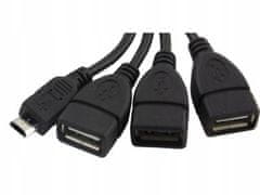 Esperanza Esperanza EA158 USB hub 3xUSB 2.0 + 1x MICRO USB, črne barve