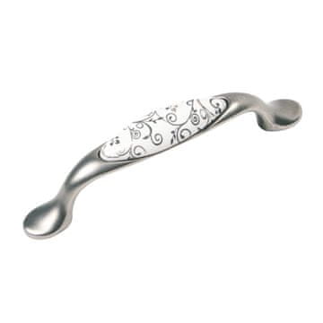 GAMET Ročaj UP19, patiniran nikelj, porcelan WHT-12, 96 mm