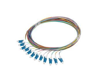 Lanberg Lanberg SM LC/UPC SEMI TIGHT 9/125 G657A1 12X2M večbarvni optični pigtail