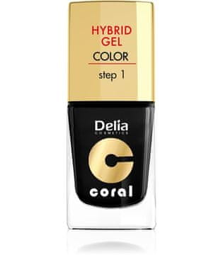 DELIA Delia Cosmetics Coral Hybrid gel lak za nohte št. 26 črna 11 ml