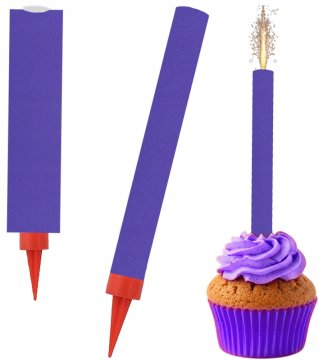 shumee Fontana za torto MONOCOLOR Barvit plamen za torto LAVENDER rojstni dan 18 cm