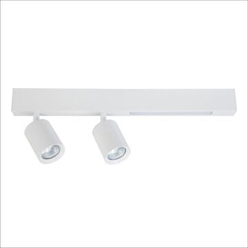 shumee Moderna dvojna stropna svetilka za dnevno sobo, bel trak, LED s spremenljivo barvo 5W + 2xGU10 MAGNET Milagro