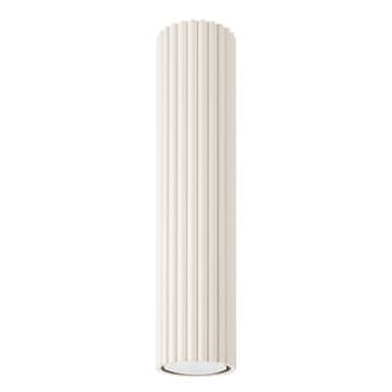 SOLLUX lighting Moderna bež okrogla valovita stropna svetilka, 30 cm cev, za kuhinjo, predsobo, 1xGU10 10W KARBON Sollux Lighting