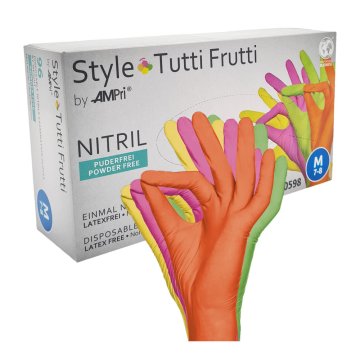 shumee Nitrilne rokavice M barve Ampri Style Tutti Frutti 96 kosov