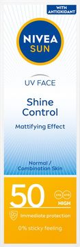 shumee NIVEA SUN Shine Control matirajoča krema za obraz SPF50 50 ml