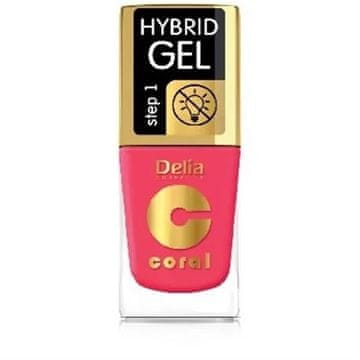 DELIA DELIA COSMETICS Koralni hibridni gel lak za nohte št. 102 Romantic Rose 11 ml