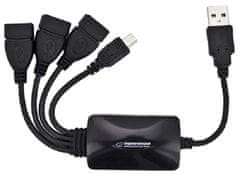 Esperanza USB-vozlišče Esperanza EA114, 3xUSB 2.0, črne barve